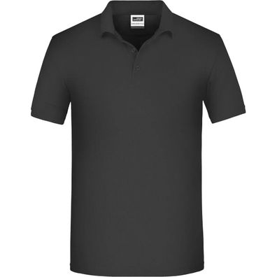 James & Nicholson Men's BIO Workwear Polo - black 108 6XL