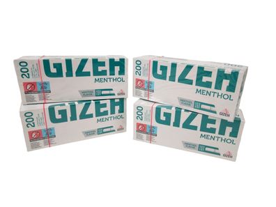800 Stück GIZEH Menthol Tip (4x200) Filterhülsen Zigarettenhülsen Filter Hülsen