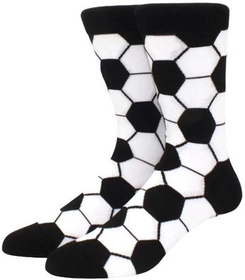 Fußball Sportliche 360° Socken - Schwarze Football Sport Motiv-Socken Lustige Socken