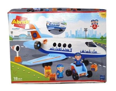 Ecoiffier 3155 - Großes Personenflugzeug mit 2 Spielfiguren Spielzeug Flugzeug *