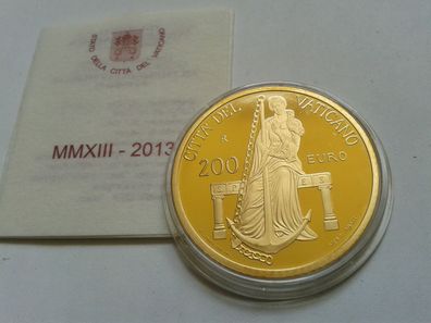 200 euro 2013 PP Vatikan Gold 40g 917er Gold Papst Franziskus nur 499 Stück Auflage