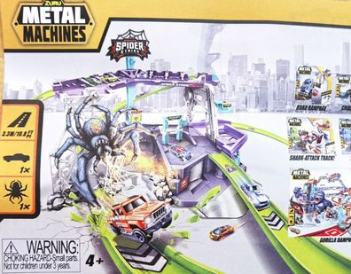 Metal Machines Spinnenangriff Spielset, Diecast Autos Rennbahn Spielzeug