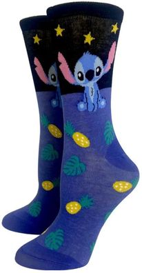 Stitch 360° Blaue Lustige Socken - Lilo & Stitch Disney Motiv-Socken Heroes Socken