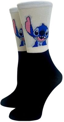 Stitch 360° Schwarze Disney Lustige Socken - Lilo & Stitch Motiv-Socken Heroes Socken