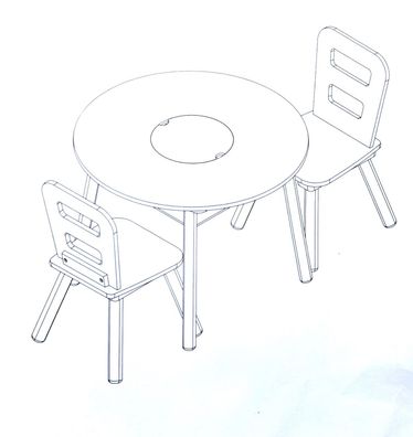 KidKraft Kindertisch mit Stauraum & 2 Stühlen Holz Kindersitzgruppe Weiß/ Holz