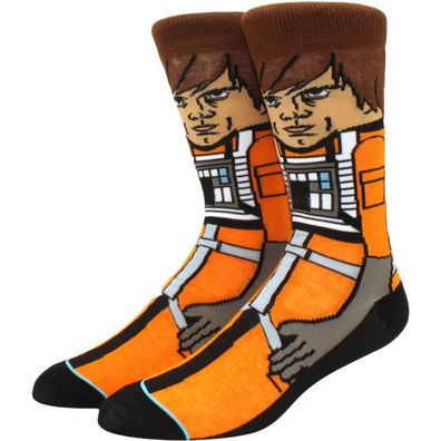 Luke Skywalker 360° Socken - Star Wars Cartoon Heroes Lustige Skywalker Motiv-Socken