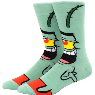 Sheldon J. Plankton Socken in 3/4-Länge - Spongebob Charakter Lustige Motiv-Socken