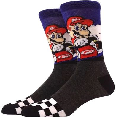 Super Mario Socken in 3/4-Länge - Super Mario Kart Charakter Lustige Motiv-Socken