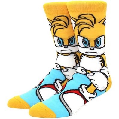 Miles "Tails" Prower Socken in 3/4-Länge - Sonic Charakter Lustige Motiv-Socken