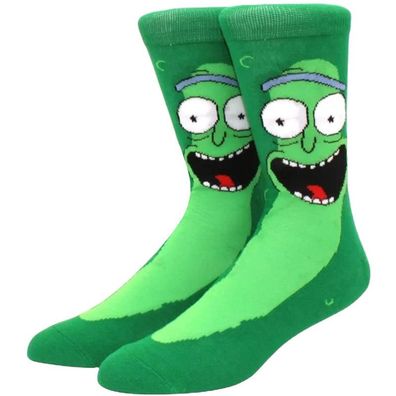 Pickle Rick Socken in 3/4-Länge - Rick der Gurke Charakter Lustige Motiv-Socken