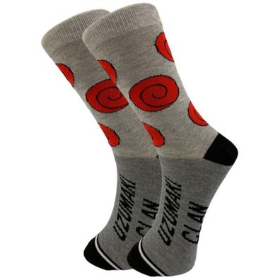 Uzumaki Clan Socken in 3/4-Länge - Naruto Shippuden Charakter Lustige Motiv-Socken