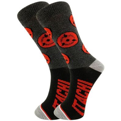 Itachi Manga Socken in 3/4-Länge - Naruto Shippuden Charakter Lustige Motiv-Socken