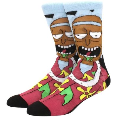 Hawaii Rick Socken in 3/4-Länge - Rick and Morty Charakter Lustige Motiv-Socken