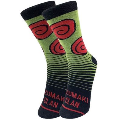 Clan Uzumaki Socken in 3/4-Länge - Naruto Shippuden Charakter Lustige Motiv-Socken