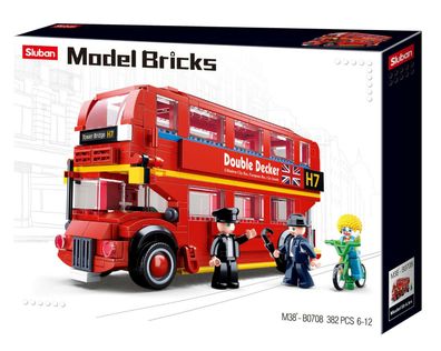 Sluban Model Bricks Set M38-B0708 London Doppeldecker Bus
