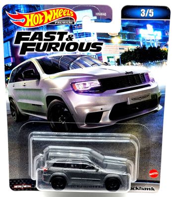 Hot Wheels Premium Auto Fast & Furious car Jeep Grand Cherokee Trackhawk 3/5