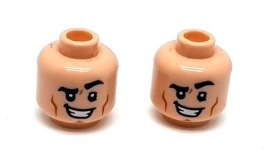 LEGO City Figur 2 Köpfe mit 2 Gesichter