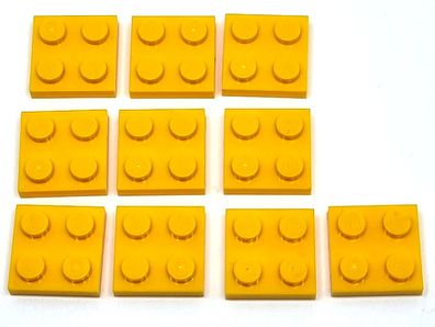 LEGO Nr.302224 Platten 2x2 gelb / 10 Stück