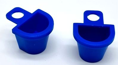 LEGO Minifigures Food und Zubehör - Rucksäcke, Mülleimer, Körbe blau / 2 Stück