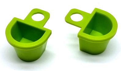 LEGO Minifigures Food und Zubehör - Rucksäcke, Mülleimer, Körbe hellgrün / 2 Stück