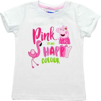 Peppa PigT-Shirt für Mädchen "Pink is my happy colour" Größen 98 bis ...