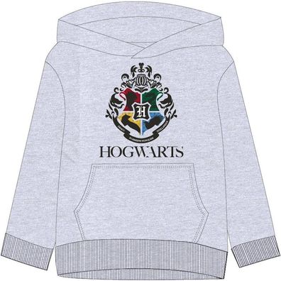 Harry Potter Sweatshirt "Hogwarts" Schriftzug und Wappen - Größe: 134/140