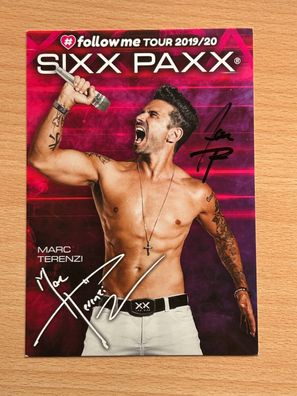 Marc Terenzi Sixx Paxx Autogrammkarte original signiert #S4533