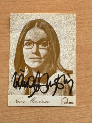 Nana Mouskouri Autogrammkarte original signiert #S4532