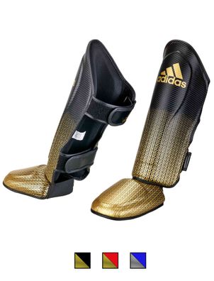 adidas Pro Kickboxing Schienbein-Spannschutz black/ gold, adiKBSI300