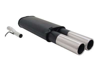 NOVUS Sportauspuff Endschalldämpfer 2x90mm passend für VW PASSAT 3B/3BG