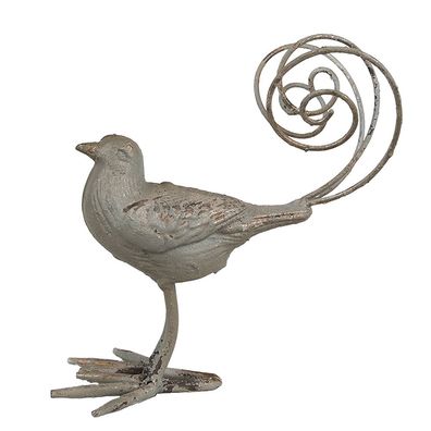Clayre & Eef Dekorationsfigur Vogel 17x10x20 cm Grün Eisen (Gr. 17x10x20 cm)