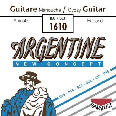 Savarez 1610 Argentine Gyspy Jazz - extra light - Ball End
