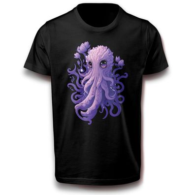 Kraken Mystisch Oktopus Ozean Tintenfisch T-Shirt 152 - 3XL Baumwolle Fun Spaß Lustig