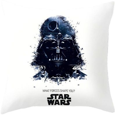Darth Vader Kopfkissenbezug 45x45cm - Star Wars Kissenhülle mit Reißverschluss