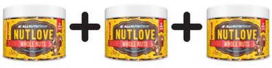 3 x Nutlove Whole Nuts, Almonds in Milk Chocolate - 300g