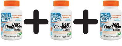 3 x Best Cinnamon Extract - 60 veggie caps