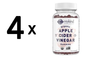 4 x Apple Cider Vinegar Gummies - mykind Organics - 60 vegan gummies