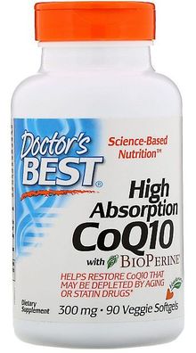 High Absorption CoQ10 with BioPerine, 300mg - 90 veggie softgels