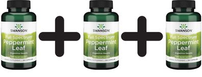 3 x Full Spectrum Peppermint Leaf, 400mg - 120 caps