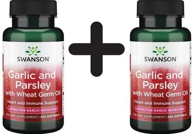 2 x Garlic and Parsley with Wheat Germ Oil - 250 softgels