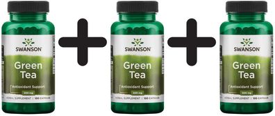 3 x Green Tea, 500mg - 100 caps