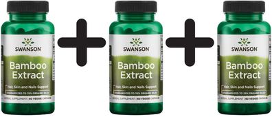3 x Bamboo Extract, 300mg - 60 vcaps