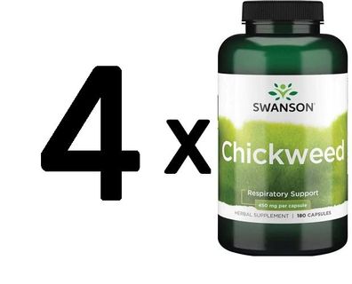 4 x Chickweed, 450mg - 180 caps