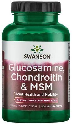 Glucosamine, Chondroitin & MSM, 750/600/300mg - 360 mini-tabs