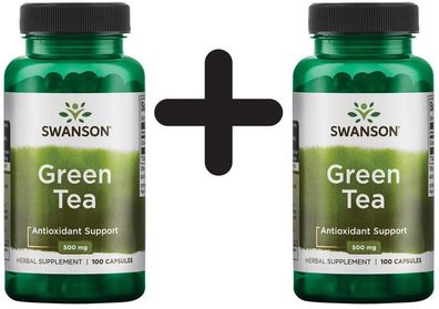 2 x Green Tea, 500mg - 100 caps