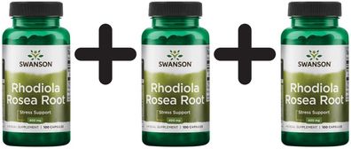 3 x Rhodiola Rosea Root, 400mg - 100 caps