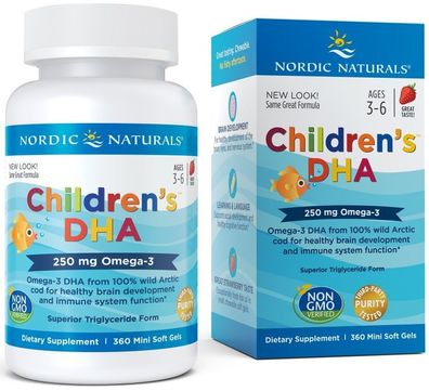 Children's DHA, 250mg Strawberry - 360 softgels