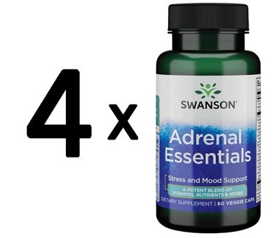 4 x Adrenal Essentials - 60 vcaps