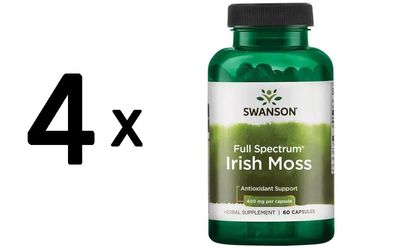 4 x Full Spectrum Irish Moss, 400mg - 60 caps