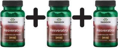3 x Resveratrol, 250mg - 30 caps